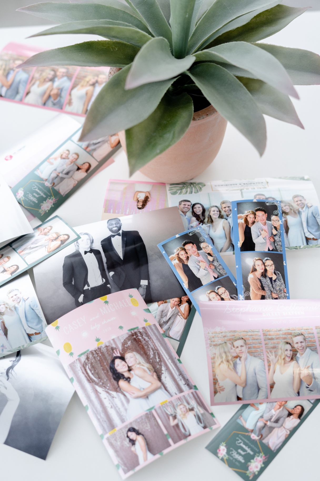 Custom-designed photo strips from photo booth events across NJ and NYC