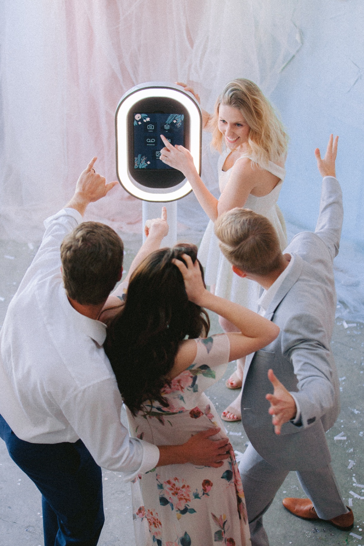 Group of friends enjoying a Boothified photo booth